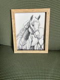 Digital Print Horse pen Drawing
