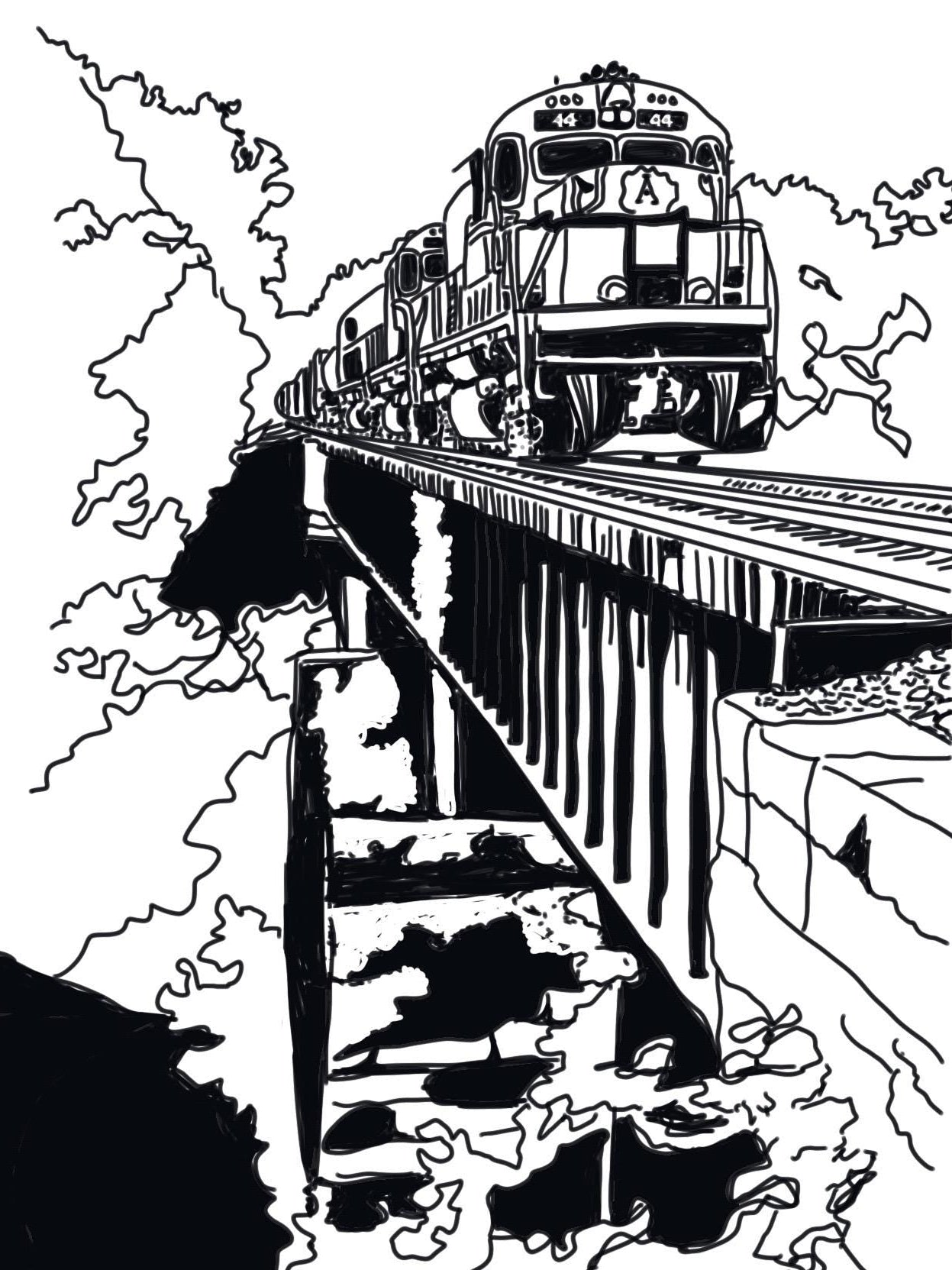 Train in Motion