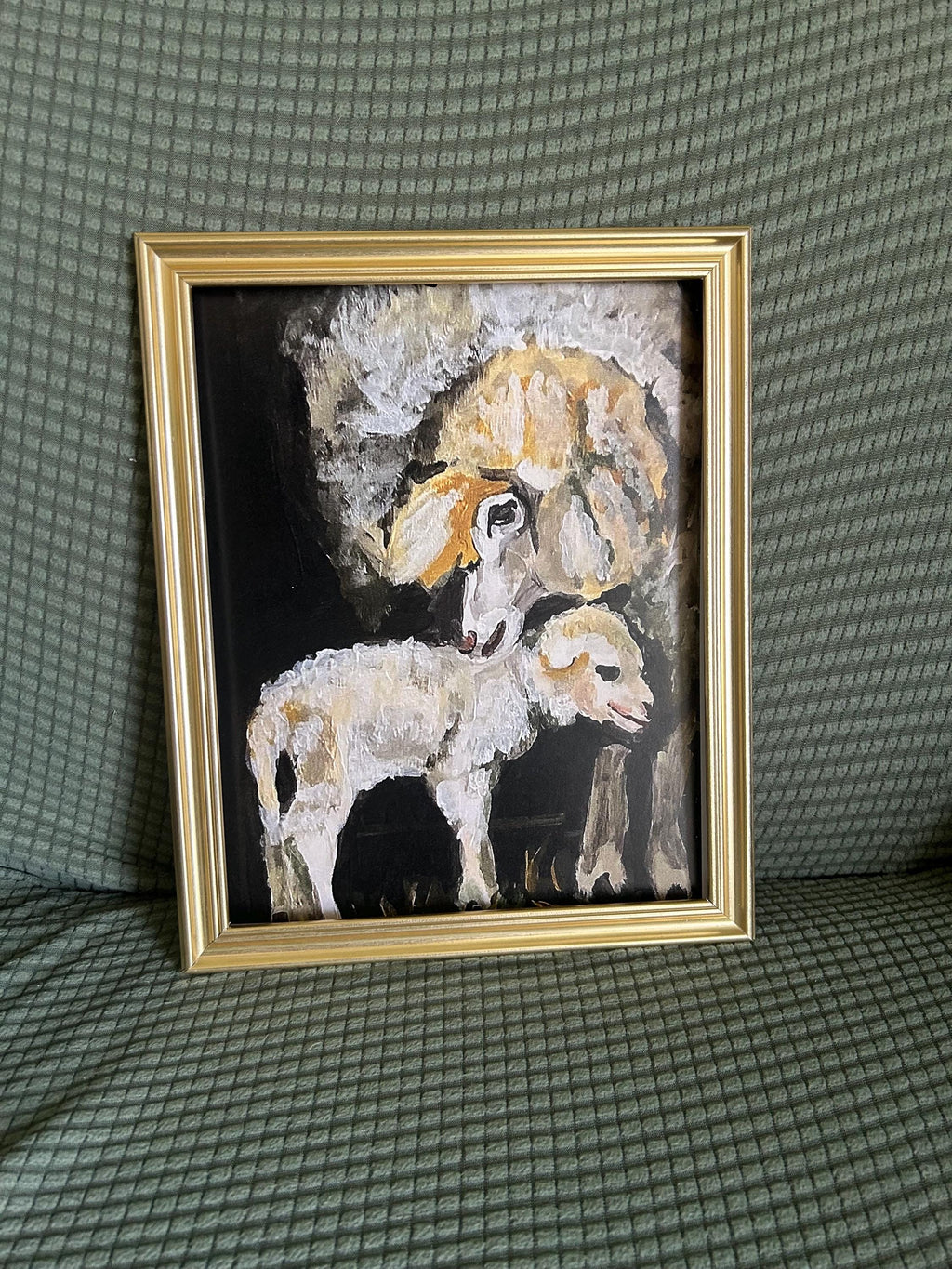 Digital Print Mother and Lamb Wall Art